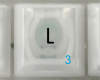L Keycap, iBook G3 Clamshell, Original Blueberry